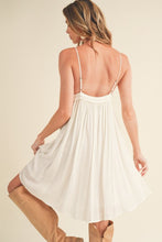 Load image into Gallery viewer, Ruched Plunge Mini Cami Dress For Women – Flattering & Chic with Plunging Neckline and Fitted Design