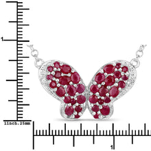 Load image into Gallery viewer, 4.15 Carat Genuine Ruby and White Zircon .925 Sterling Silver Pendant