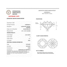 Load image into Gallery viewer, IGI Certified 14K White Gold 5.00 Cttw Round Brilliant-Cut Lab Grown Diamond Classic 4-Prong Stud Earrings with Screw Backs (F-G Color, SI1 Clarity)
