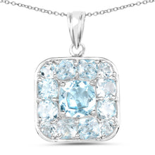 Load image into Gallery viewer, 10.05 Carat Genuine Blue Topaz .925 Sterling Silver Pendant