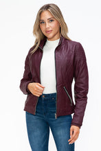 Load image into Gallery viewer, Women Warm Sleek Dual-Zipper Layered Jacket with Cozy Fuzzy Hood Urban Chic & Comfortable Jacket