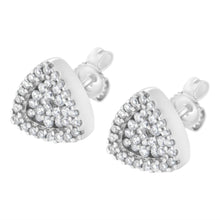 Load image into Gallery viewer, 14K White Gold 1/2 cttw Trillion Shaped Diamond Stud Earrings (H-I Clarity, SI2-I1 Color)