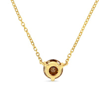 Load image into Gallery viewer, 14K Yellow Gold 1/2 Cttw Martini Set Lab Grown Yellow Diamond Solitaire 18" Pendant Necklace (Yellow Color, VS2-SI1 Clarity)