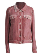 Load image into Gallery viewer, Casual Button-Up Long Sleeve Jacket with Chest Pockets and Relaxed Fit