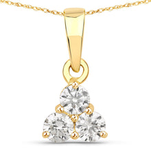 Load image into Gallery viewer, 0.33 Carat Genuine Lab Grown Diamond 14K Yellow Gold Pendant