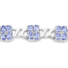 Load image into Gallery viewer, 8.16 Carat Genuine Tanzanite .925 Sterling Silver Bracelet