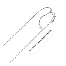 Load image into Gallery viewer, 14k White Gold Adjustable Wheat Chain 1.0mm