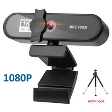 Load image into Gallery viewer, 2K 4K Pc Webcam With Gift Tripod Autofocus Usb Web Camera Laptop Mini Camera 1080P with Microphone For Full Widescreen Laptop USB Webcams Privacy Shutter Tripod Desktop Notebook Webcam Video Calling Recording Webcam