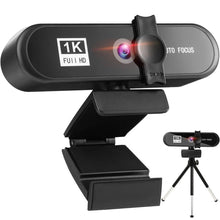 Load image into Gallery viewer, 2K 4K Pc Webcam With Gift Tripod Autofocus Usb Web Camera Laptop Mini Camera 1080P with Microphone For Full Widescreen Laptop USB Webcams Privacy Shutter Tripod Desktop Notebook Webcam Video Calling Recording Webcam