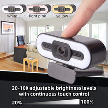 Load image into Gallery viewer, 2K Webcam Web Camera Study Chat Work PC Laptop Desktop USB With Microphone WebCamera Home Auto Light Correction for Desktop Laptop Streaming Computer USB Web Camera