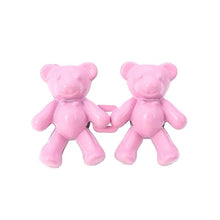 Load image into Gallery viewer, 2Pcs Bear Shaped Adjustable Jean Button Waist Buckle Snap Pants Buckle Extender Replacement Jeans Button Safety Pins No Sew Detachable Waist Body Fit Tighten Safety Pins