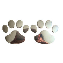 Load image into Gallery viewer, 2PCS Car Sticker Cool Design Paw 3D Animal Dog Cat Bear Foot Prints Footprint Decal Car Stickers Silver Gold Chrome Dog Paw Footprint Sticker Decal Auto Car Emblem Decal Decoration Dog Paw Decals Dog Footprint Car Decals Self-Adhesive Car Auto Accessories