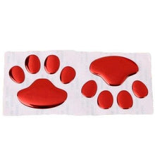 Load image into Gallery viewer, 2PCS Car Sticker Cool Design Paw 3D Animal Dog Cat Bear Foot Prints Footprint Decal Car Stickers Silver Gold Chrome Dog Paw Footprint Sticker Decal Auto Car Emblem Decal Decoration Dog Paw Decals Dog Footprint Car Decals Self-Adhesive Car Auto Accessories