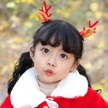 Load image into Gallery viewer, 2pcs Cute Deer Ear Hairpins Christmas Hair Clips For Girls Cartoon Antlers Barrettes Lovely Pompom Hairgrips Fashion Hair Accessories For Women