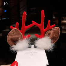 Load image into Gallery viewer, 2pcs Cute Deer Ear Hairpins Christmas Hair Clips For Girls Cartoon Antlers Barrettes Lovely Pompom Hairgrips Fashion Hair Accessories For Women
