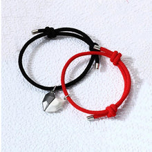 Load image into Gallery viewer, 2Pcs Heart Matching Friendship Couple Minimalist Bracelet Rope Braided Magnetic Distance Bracelet Magnetic Matching Heart Bracelet For Him Her Couple Gift For Girlfriend Boyfriend Lover Wife Husband