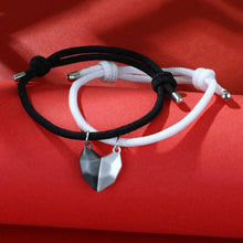 Load image into Gallery viewer, 2Pcs Heart Matching Friendship Couple Minimalist Bracelet Rope Braided Magnetic Distance Bracelet Magnetic Matching Heart Bracelet For Him Her Couple Gift For Girlfriend Boyfriend Lover Wife Husband