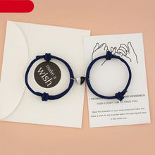 Load image into Gallery viewer, 2pcs Magnet Couple Bracelet Heart Pendant Jewelry Lucky Knitting Rope Bracelets Couple Bracelets Mutual Attraction Bracelets Vows Of Eternal Love Jewelry Gifts For Boyfriend Girlfriend Best Friend
