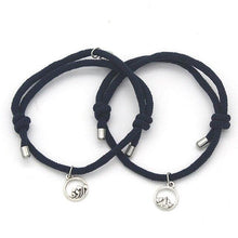 Load image into Gallery viewer, 2Pcs Minimalist Magnetic Couple Bracelet Braided Rope Lover Friendship Matching Distance Relationship Matching Handmade Bracelets With Mutual Attraction Magnetic Bells Friendship Rope Bracelet