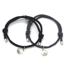 Load image into Gallery viewer, 2Pcs Minimalist Magnetic Couple Bracelet Braided Rope Lover Friendship Matching Distance Relationship Matching Handmade Bracelets With Mutual Attraction Magnetic Bells Friendship Rope Bracelet