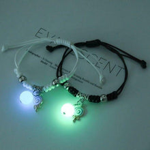 Load image into Gallery viewer, 2PCS New Glow In Dark Luminous Cat Star Moon Bracelet Couple Handmade Adjustable Rope Matching Friend Bracelet Luminous Matching Bracelets For Couples Best Friend Gift