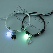 Load image into Gallery viewer, 2PCS New Glow In Dark Luminous Cat Star Moon Bracelet Couple Handmade Adjustable Rope Matching Friend Bracelet Luminous Matching Bracelets For Couples Best Friend Gift