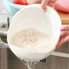 Load image into Gallery viewer, 2PCS Nordic Food Grade Plastic Rice Beans Peas Washing Filter Strainer Basket Sieve Drainer Cleaning Gadget Food Grade Plastic Rice Beans Peas Washing Filter Strainer Basket Sieve Drainer Cleaning Gadget Kitchen Accessories