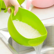 Load image into Gallery viewer, 2PCS Nordic Food Grade Plastic Rice Beans Peas Washing Filter Strainer Basket Sieve Drainer Cleaning Gadget Food Grade Plastic Rice Beans Peas Washing Filter Strainer Basket Sieve Drainer Cleaning Gadget Kitchen Accessories