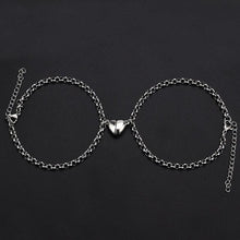 Load image into Gallery viewer, 2pcs /pair Magnet Attraction Stainless Steel Pendant Couple Bracelets Jewelry Titanium Steel Chain Bracelet Couples Bracelets For Women Men Stainless Steel Heart Magnet Bracelets For Couples