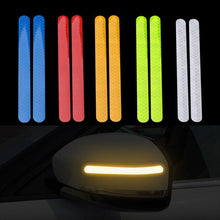 Load image into Gallery viewer, 2Pcs Reflectance Car Stickers Reflector Rearview Mirror Reflective Tape Car Accessories Exterior Reflex Tape Reflective Strip Reflective Car Stickers Set Rearview Mirror Reflective Warning Stickers Car Side Reflective Stickers