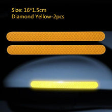 Load image into Gallery viewer, 2Pcs Reflectance Car Stickers Reflector Rearview Mirror Reflective Tape Car Accessories Exterior Reflex Tape Reflective Strip Reflective Car Stickers Set Rearview Mirror Reflective Warning Stickers Car Side Reflective Stickers