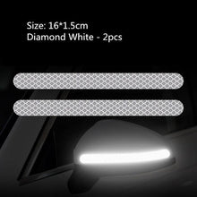 Load image into Gallery viewer, 2Pcs Reflectance Car Stickers Reflector Rearview Mirror Reflective Tape Car Accessories Exterior Reflex Tape Reflective Strip Reflective Car Stickers Set Rearview Mirror Reflective Warning Stickers Car Side Reflective Stickers