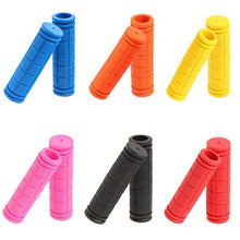 Load image into Gallery viewer, 2PCS Rubber Bike Handlebar Grips Cover Mountain Bicycle Handle Anti-Skid Bicycles Bar Grips Non-Slip Rubber Bike Handle Grips For Kids Bike Scooter Mountain Road Urban Bike Tricycle Soft Handlebar