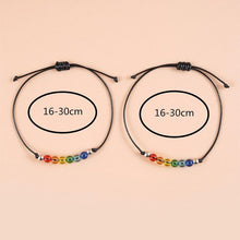 Load image into Gallery viewer, 2Pcs/ Set Rainbow Bracelet Rainbow Rope Jewelry Women Men Modern Adjustable Bracelet Gift Couple Cord Bracelets Rainbow Friendship Bracelets Relationship Connection Bracelet For Women
