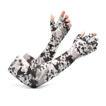 Load image into Gallery viewer, 2pcs Sport 5-finger Arm Sleeves One Size Compression Long Arm Cover Cycling Running Fishing Climbing Arm Cover Outdoor Sport Sun UV Protection Ice Cool Sleeves Comfortable Men Long Arm Covers