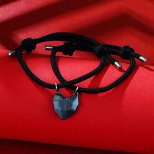 Load image into Gallery viewer, 2pcs/Set Charm Magnet Bracelet For Women Men Heart Shaped Bracelets Two Souls One Heart Matching Bracelets For Couples Creative Magnet Wishing Stone Lovers Bracelets