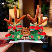 Load image into Gallery viewer, 2pcs/set Christmas Hair Clips For Girls Cute Deer Ear Hairpins Hairgrips Kids Christmas Antler Hairpin Barrette Fashion Hair Accessories For Women