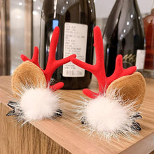 Load image into Gallery viewer, 2pcs/set Christmas Hair Clips For Girls Cute Deer Ear Hairpins Hairgrips Kids Christmas Antler Hairpin Barrette Fashion Hair Accessories For Women