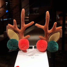 Load image into Gallery viewer, 2pcs/set Christmas Hair Clips For Girls Cute Deer Ear Hairpins Hairgrips Kids Christmas Antler Hairpin Barrette Fashion Hair Accessories For Women