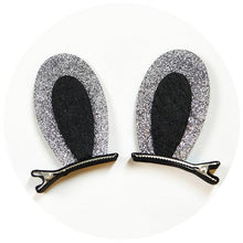 Load image into Gallery viewer, 2pcs/Set Cute Hair Clips For Girls Glitter Rainbow Felt Fabric Flowers Hairpins Cat Ears Bunny Barrettes Kids Hair Accessories for Halloween Parties Cosplay for Girls