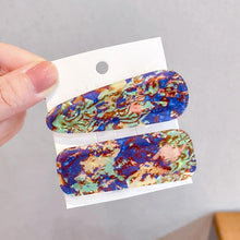 Load image into Gallery viewer, 2PCS/Set Fashion WomenElegant Acrylic Geometric Hairpin Sweet Girl Hair Clip Marble Textured Barrettes Headband Gorgeous Hair Accessories For Women