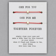 Load image into Gallery viewer, 2pcs/set Together Forever Love Infinity 8 Charm Bracelet Red String Couple Bracelets Wish Jewelry Long Distance Matching Bracelets For Best Friend Mother Daughter 17-30cm
