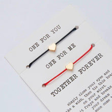 Load image into Gallery viewer, 2pcs/set Together Forever Love Infinity 8 Charm Bracelet Red String Couple Bracelets Wish Jewelry Long Distance Matching Bracelets For Best Friend Mother Daughter 17-30cm