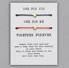 Load image into Gallery viewer, 2pcs/set Together Forever Love Infinity 8 Charm Bracelet Red String Couple Bracelets Wish Jewelry Long Distance Matching Bracelets For Best Friend Mother Daughter 17-30cm