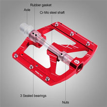 Load image into Gallery viewer, 3 Bearings Bicycle Pedals Ultralight Anti-Slip Road Pedal Cycling Sealed Bearing Bike Pedals Accessories Bearings Pedals For Bicycle Lightweight Bicycle Pedals Of Road Bikes