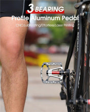 Load image into Gallery viewer, 3 Bearings Bicycle Pedals Ultralight Anti-Slip Road Pedal Cycling Sealed Bearing Bike Pedals Accessories Bearings Pedals For Bicycle Lightweight Bicycle Pedals Of Road Bikes