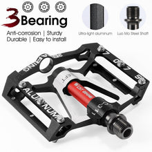 Load image into Gallery viewer, 3 Bearings Bicycle Pedals Ultralight Anti-Slip Road Pedal Cycling Sealed Bearing Bike Pedals Accessories Bearings Pedals For Bicycle Lightweight Bicycle Pedals Of Road Bikes