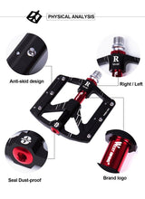 Load image into Gallery viewer, 3 Bearings Bicycle Pedals Ultralight Anti-Slip Road Pedal Cycling Sealed Bearing Bike Pedals Accessories Bearings Pedals For Bicycle Lightweight Bicycle Pedals Of Road Bikes