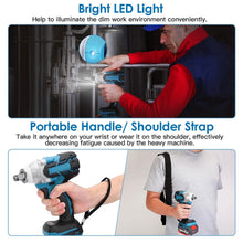 Load image into Gallery viewer, 3-In-1 Cordless Electric Impact Wrench Drill Screwdriver with Brushless Motor Max 3450RPM Variable Speed