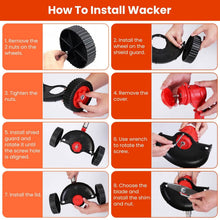 Load image into Gallery viewer, 3-in-1 Electric Cordless Grass Wacker Battery Powered Grass Trimmer with Wheels Adjustable Head with 2-Pieces 2500mAh Batteries